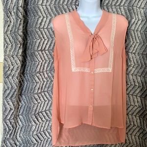 Blush sheer shirt